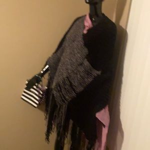 Long knit poncho new style